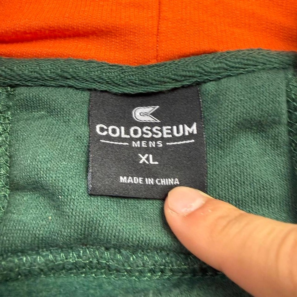 Colosseum Miami Hurricanes Lace-Up Hoodie Men's XL - Picture 2 of 6